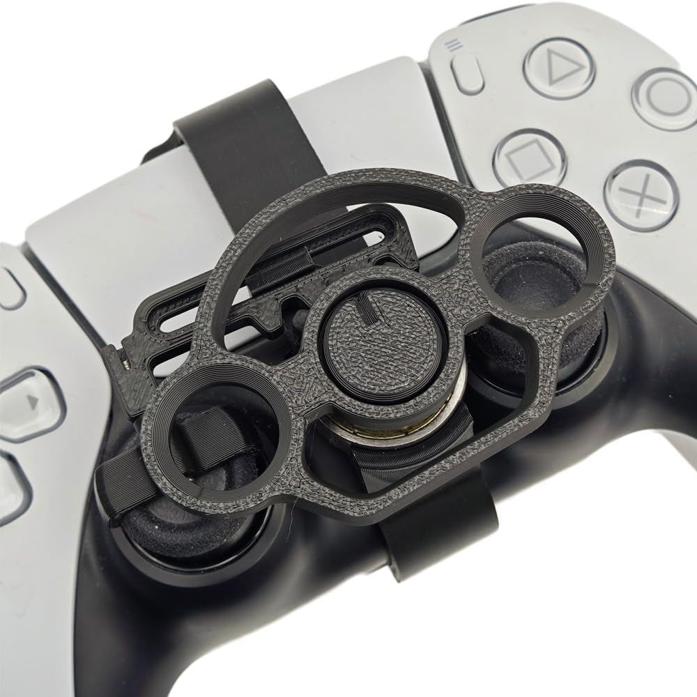 Mini Steering Wheel for PS5 and PS5 Slim Game Controller, Racing Game Auxiliary Steering Wheel Replacement 3D Printing Gaming Accessories for PS5 Controller