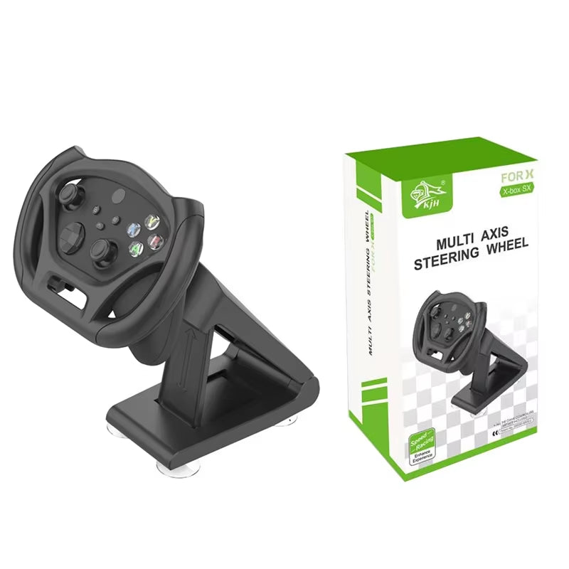 Racing Car Multi Axis Steering Wheel with Suction Cup Series Game Handle Steering Wheel Bracket for Xbox Series X/S