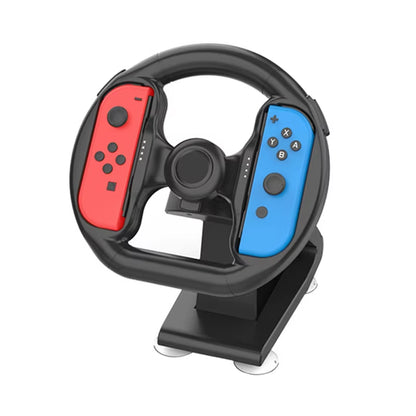 Controller Attachment with 4 Suction Cups for Nintendo Switch OLED Racing Game NS Accessory Steer Wheel for Joy-Con Compatible